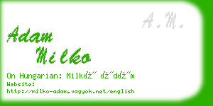 adam milko business card